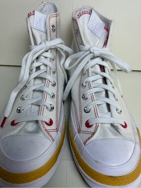 White & red High-Top CLOT x converse chuck taylor all star Sneakers m7.5/ w9.5